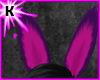 ~K Purple pink bunny ear