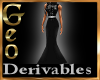 Geo Girl Fishtail Gown