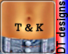 T & K belly tattoo