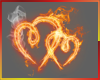 Flaming fire hearts