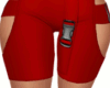 Red RLL Belt Shorts