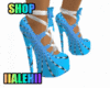 Blue Silver Shoes