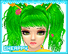 Spring Floral Green Hair