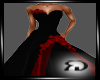 Gothic black red dress