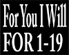 For You I Will