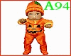 Baby grl walks 1 pumpkin