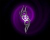 purple silver heart