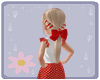 Blonde Red Bow Hair