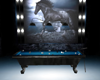 blue pool table