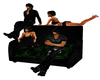 Blk/Green 4 Pose Sofa