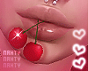 Cherry in Mouth Lips