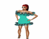 Teal dress for clubing