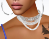 silver  bling necklace