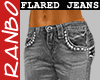 *R* Flared Gray Jeans