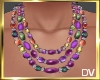 Beaded Necklace Purple