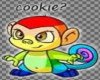 rainbow monkey cookie
