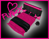 Luxury Bed Pink Black