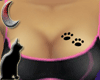 paw prints breast tat
