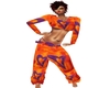 Orange purp heart top