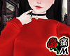 蝶 Red Crop Sweater