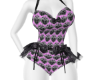 Pink heart black corset
