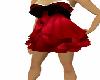 red petal silk dress
