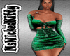Green X-mas Sparkle dres
