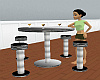 Chrome Pub table set