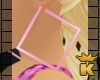 {K} Pink Square Hoops