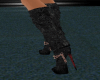 Black textured boots