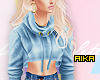 ! Crop Hoodie Blue