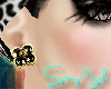 [SX] Earrings Black Gold