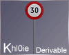 K derv round speed sign