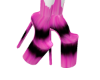 Pink and black Heels