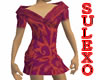 deep red laced dress