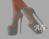 Togy Silver Lace Heels 2