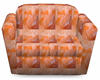orange cream couch
