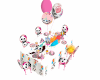 pink panda party table