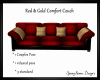 Red & Gold Comfort Couch