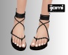 JM! Black Tie Sandals