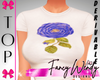 Blue Rose Crop Top