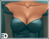 Teal Puff Dress