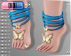 !!D Butterfly Feet Blue