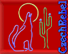 Coyote Cactus Neon Sign