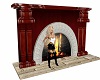 cherry wood fireplace