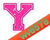 The letter Y (Pink)