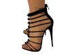 TEF BLACK STRAPPED SHOES