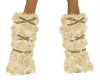 Xmas gold fur legwarmer