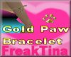 gold paw bracelet