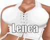 White lace up top